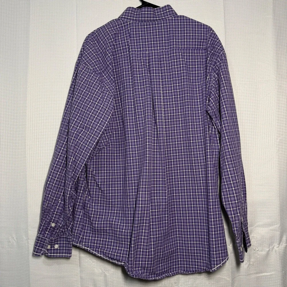 Panhandle Rough Stock Button Down Shirt XL‎ Purple Plaid Long Sleeve ROD4258